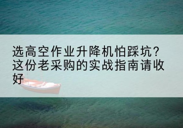 汤阴高空作业升降机厂家推荐-选高空作业升降机怕踩坑？这份老采购的实战指南请收好